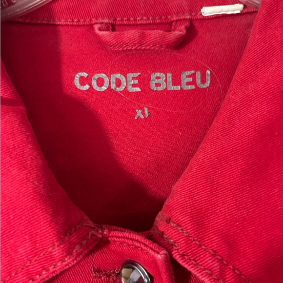 Code Bleu crimson red XL denim jacket. EC - Picture 2 of 10
